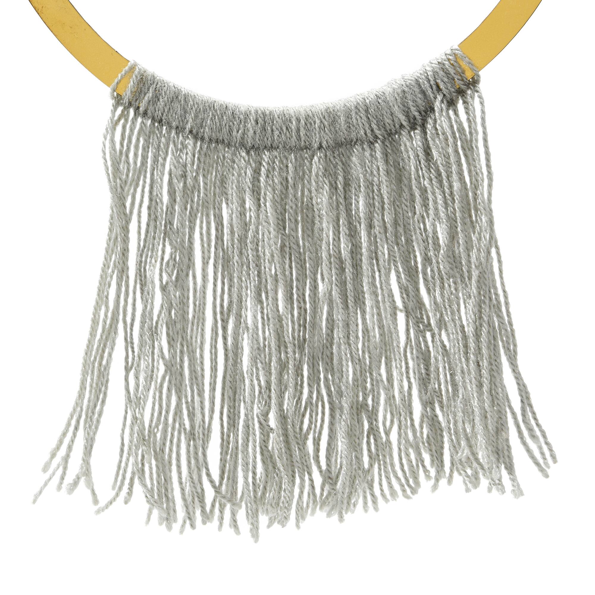 Hello Honey® Gold Round Metal Wall Hanging with Tassel